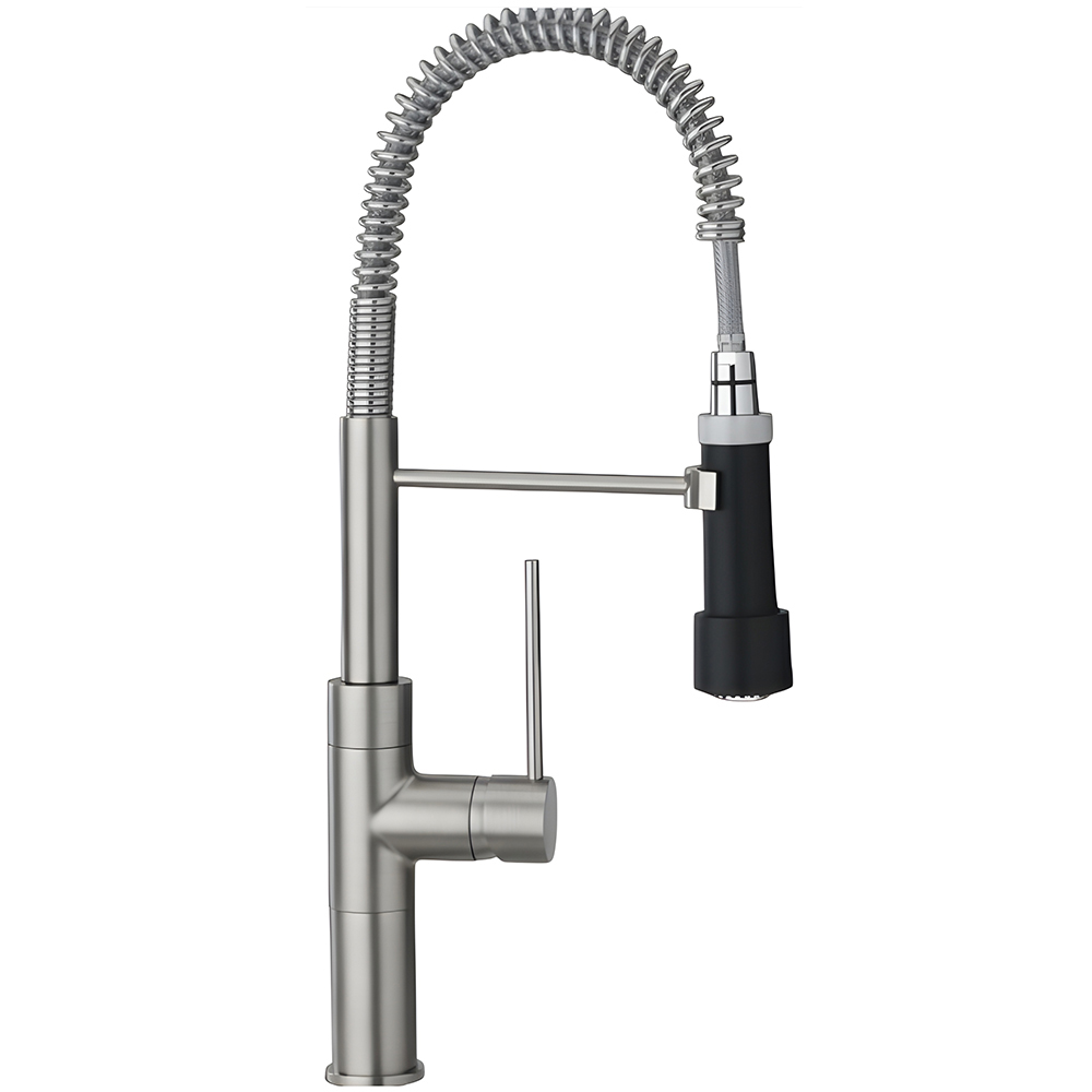 Piralla Novo Brushed Nickel Single Lever Magnetic Hand Spray and Flexible Spout Image 1