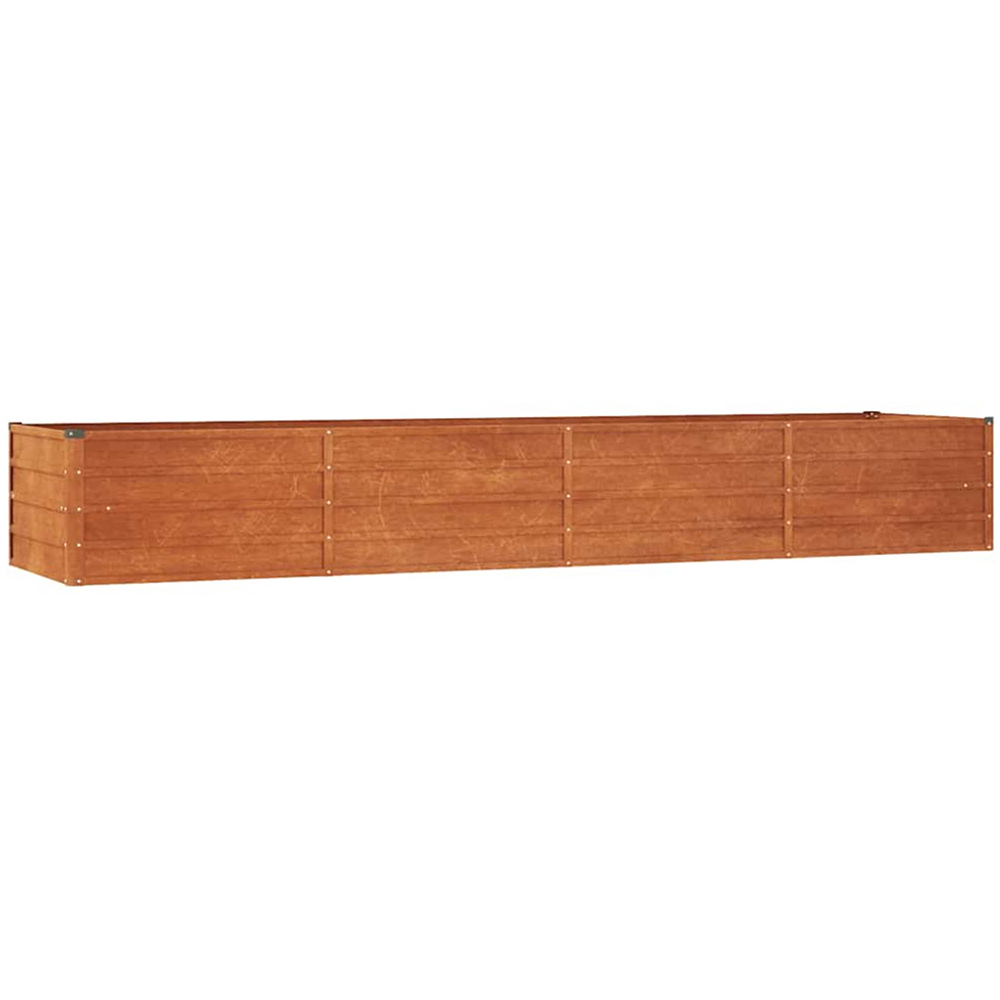 vidaXL Brown Corten Steel Raised Garden Bed 45 x 320 x 320cm Image 1