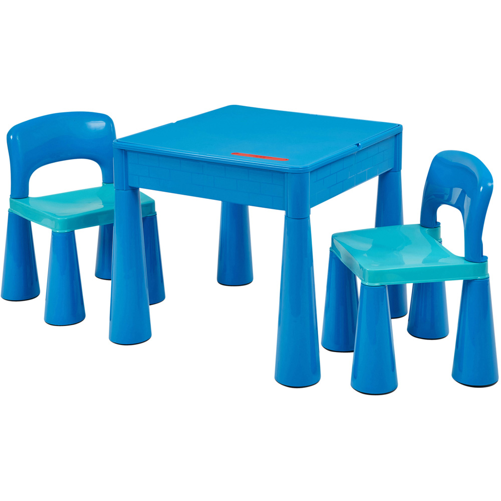 Liberty House Toys Blue Kids 5-in-1 Activity Table and Chairs Image 2