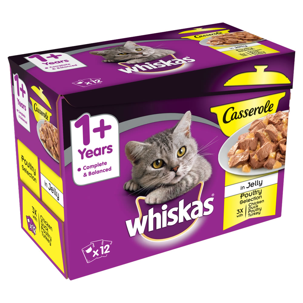 Whiskas Casserole 1+ Poultry Selection Cat Food 12 x 85g Image 3