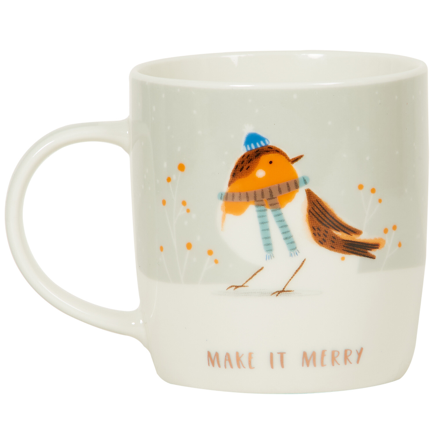 Winter Animals Mug Gold Detail  - Multicolour Image 8