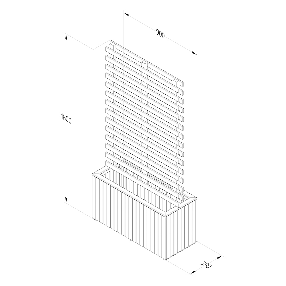 Forest Garden Wooden Living Screen Planter Image 5