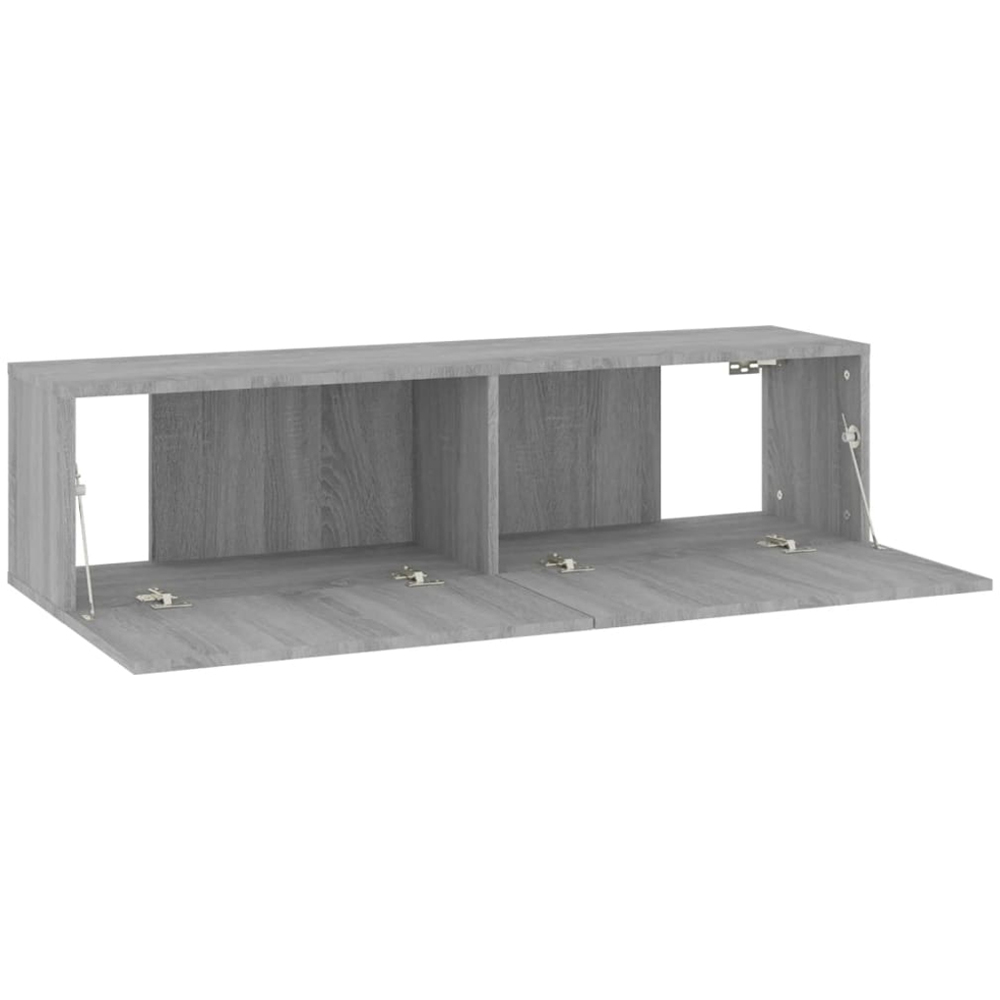 vidaXL 2 Door Grey Sonoma Wall Mounted TV Cabinet Image 5