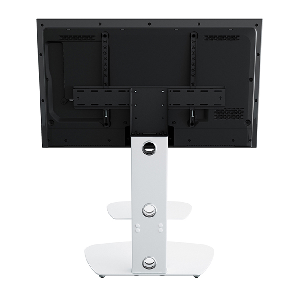 AVF Lucerne Satin White Curved Pedestal TV Unit Image 9