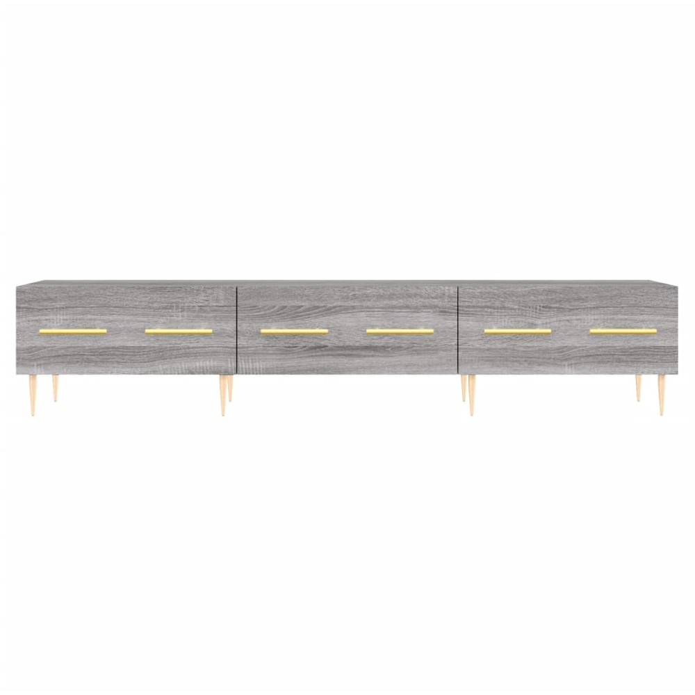 vidaXL 3 Drawer Grey Sonoma Wide TV Cabinet Image 5