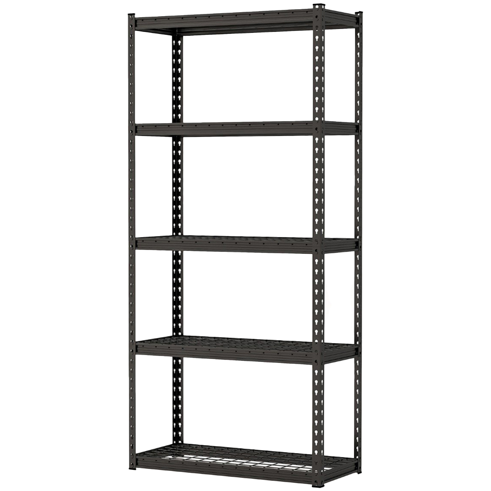 Costway 5 Shelf Black Heavy Duty Wire Shelving Unit Image 1