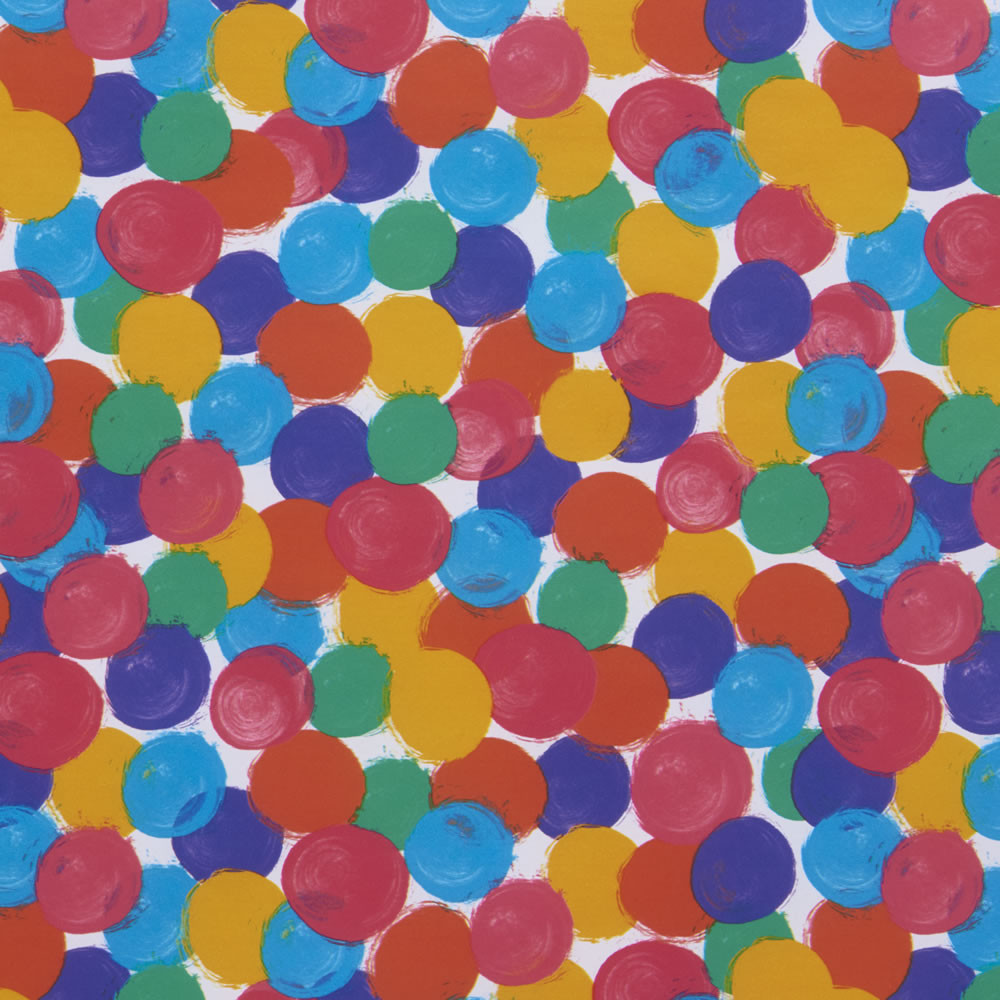 Wilko Multicolour Spot Wrapping Paper Roll 2m Image