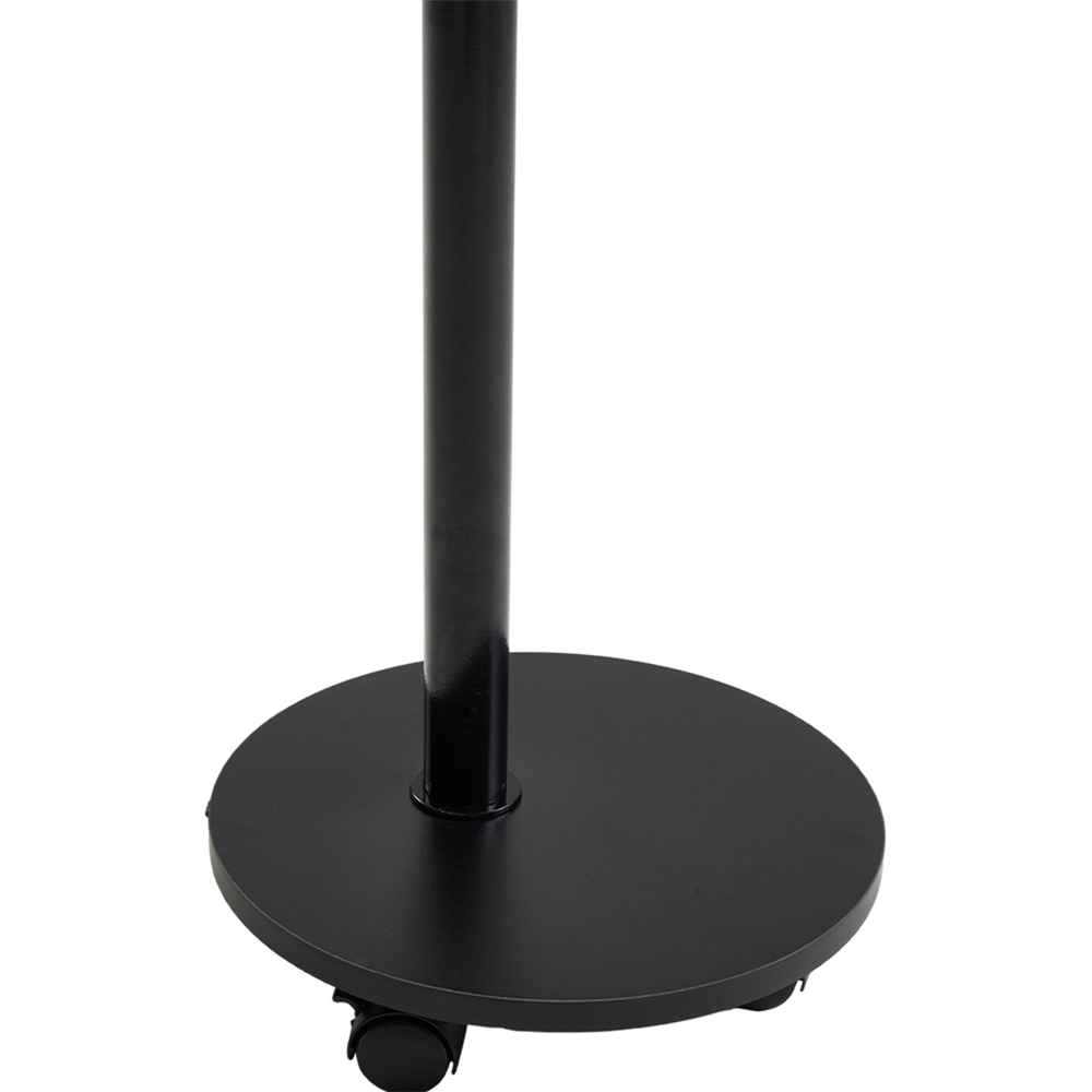 Living and Home Black Marble Look Round Side Table with Lockable Castors Image 6