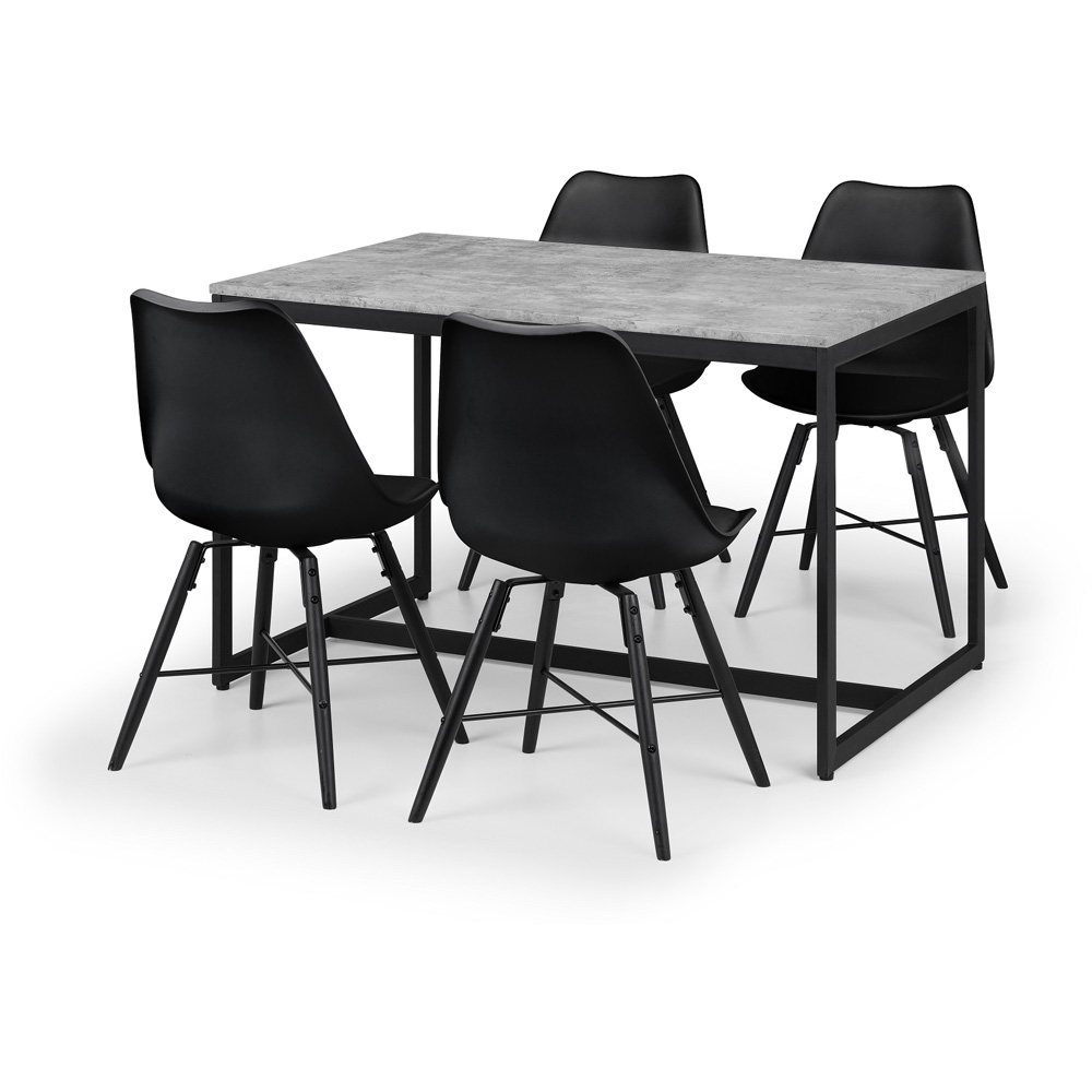 Julian Bowen Kari Set of 2 Black Dining Chair Image 6