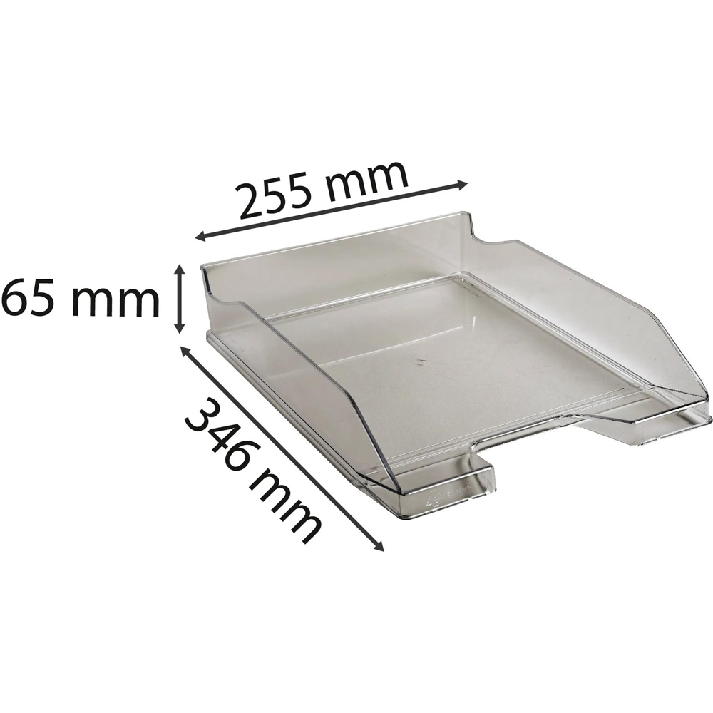 Exacompta Transparent Grey Gloss Letter Tray 6 Pack Image 5