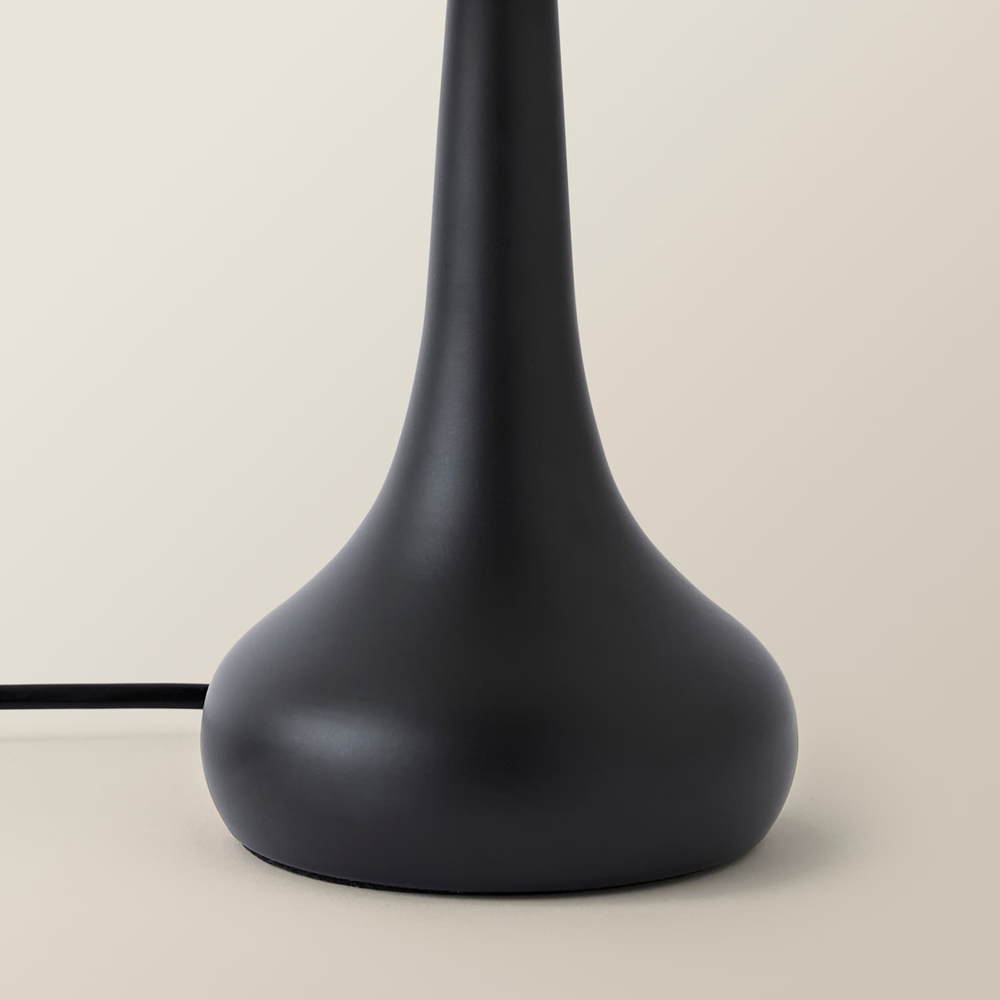 ValueLights Teardrop Grey Shade Black Chrome Touch Table Lamp with Bulb 2 Pack Image 5