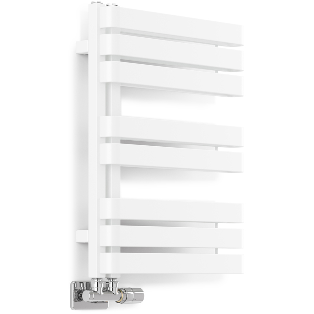Terma Warp S Matt White Heated Towel Rail 1535 BTU 655 x 500mm Image 1