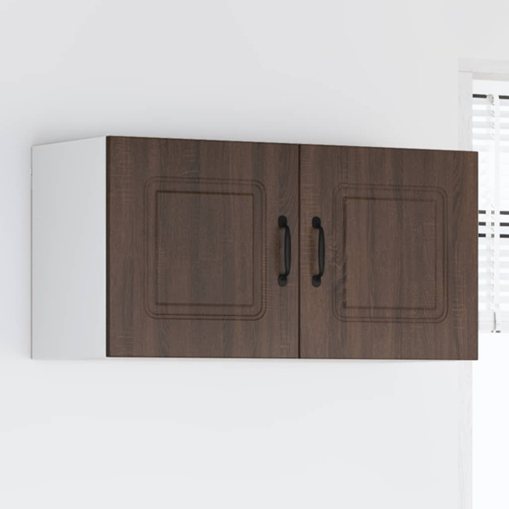 vidaXL Kalmar 2 Door Brown Oak Wall Kitchen Cabinet Image 1