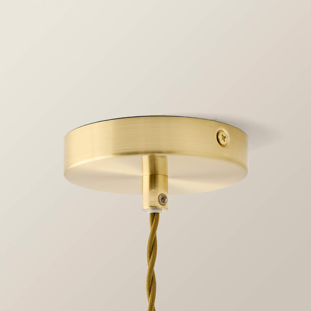 ValueLights Shaw Brushed Gold Rechargeable Ceiling Pendant Light Fitting Image 5