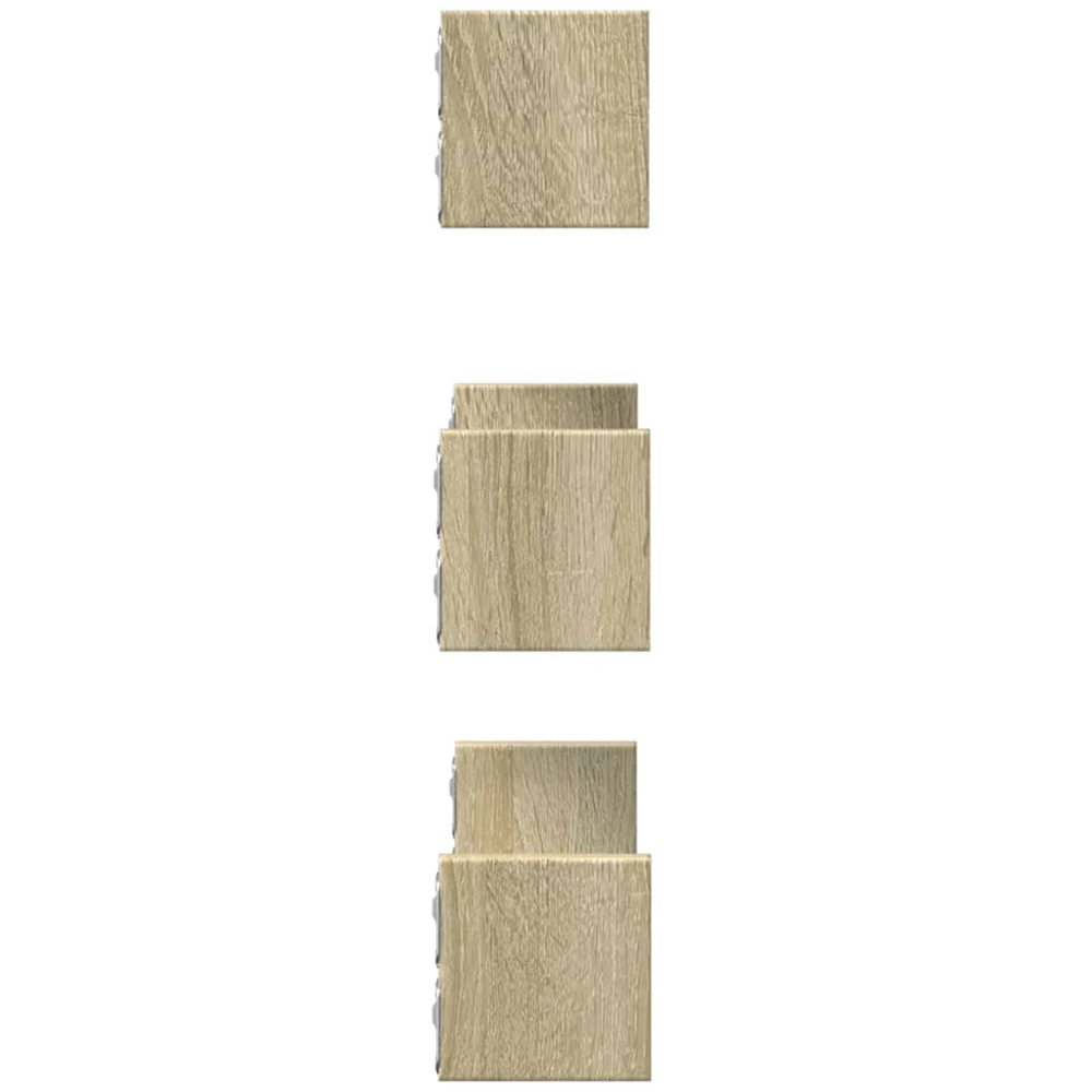vidaXL 40 x 10 x 10.5cm Set of 3 Sonoma Oak Wall Shelf Image 4
