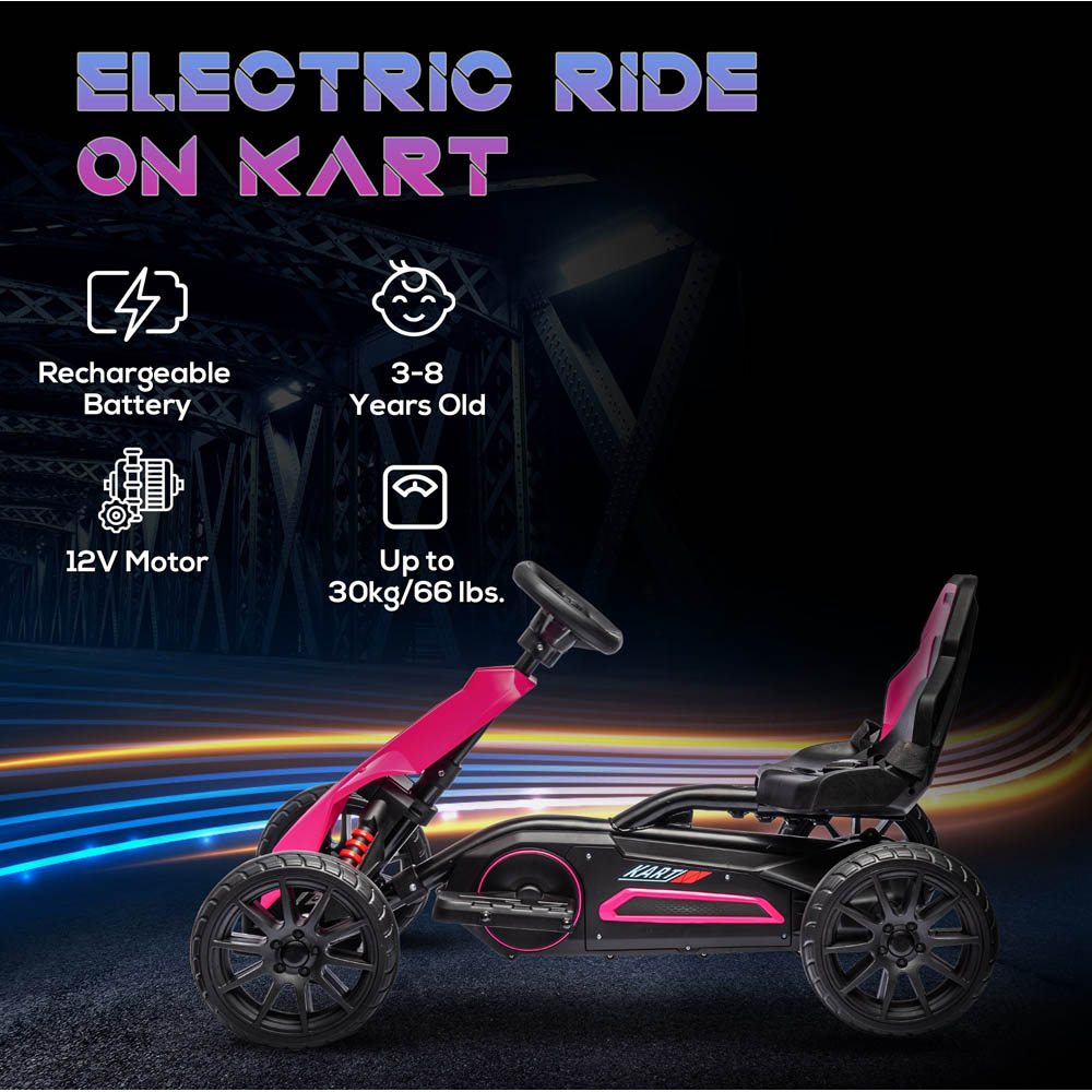 Tommy Toys Kids Ride On Electric Go Kart Pink 12V Image 2