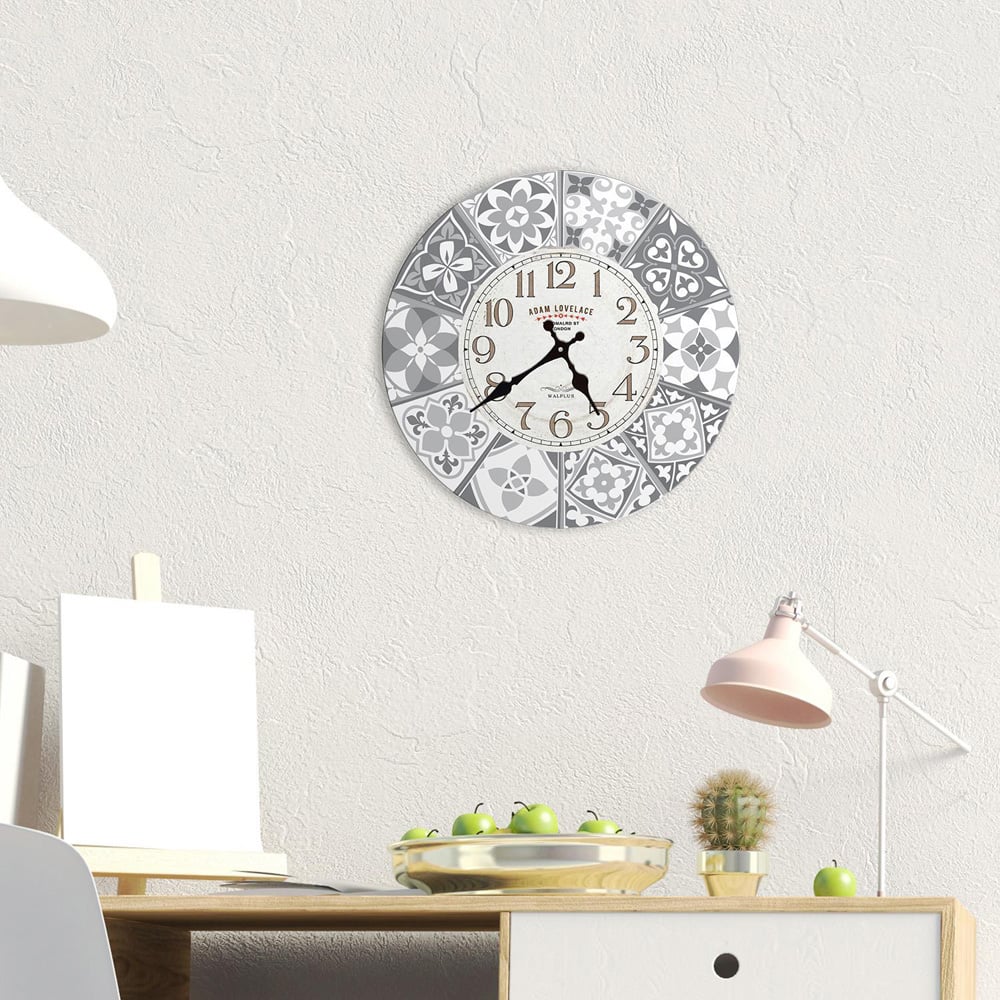Walplus Purbeck Stone Clock Tile Sticker Image 3