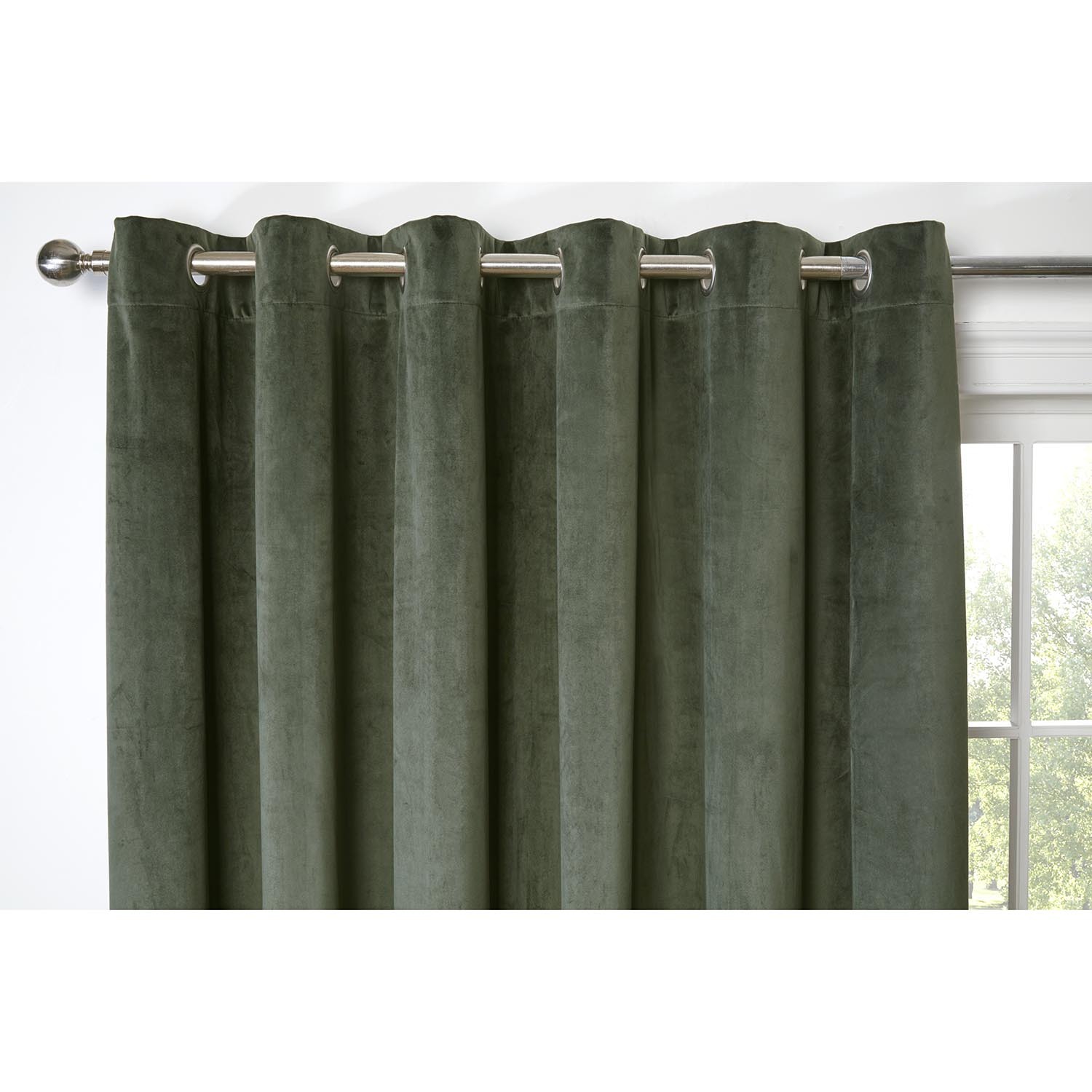 Vermont Velvet Blackout Curtains - Olive / 168cm / 183cm Image 3