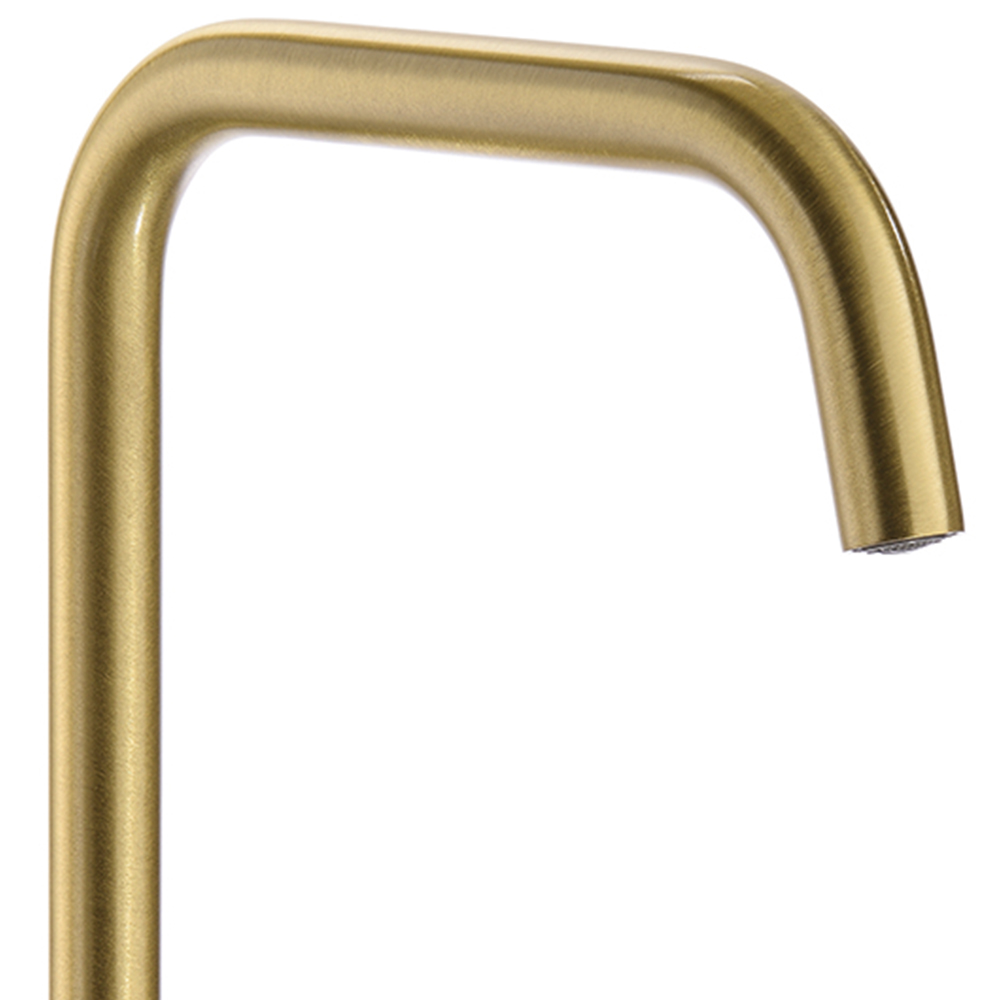 Althia Brushed Brass Single Lever Mono Kitchen Tap Image 2