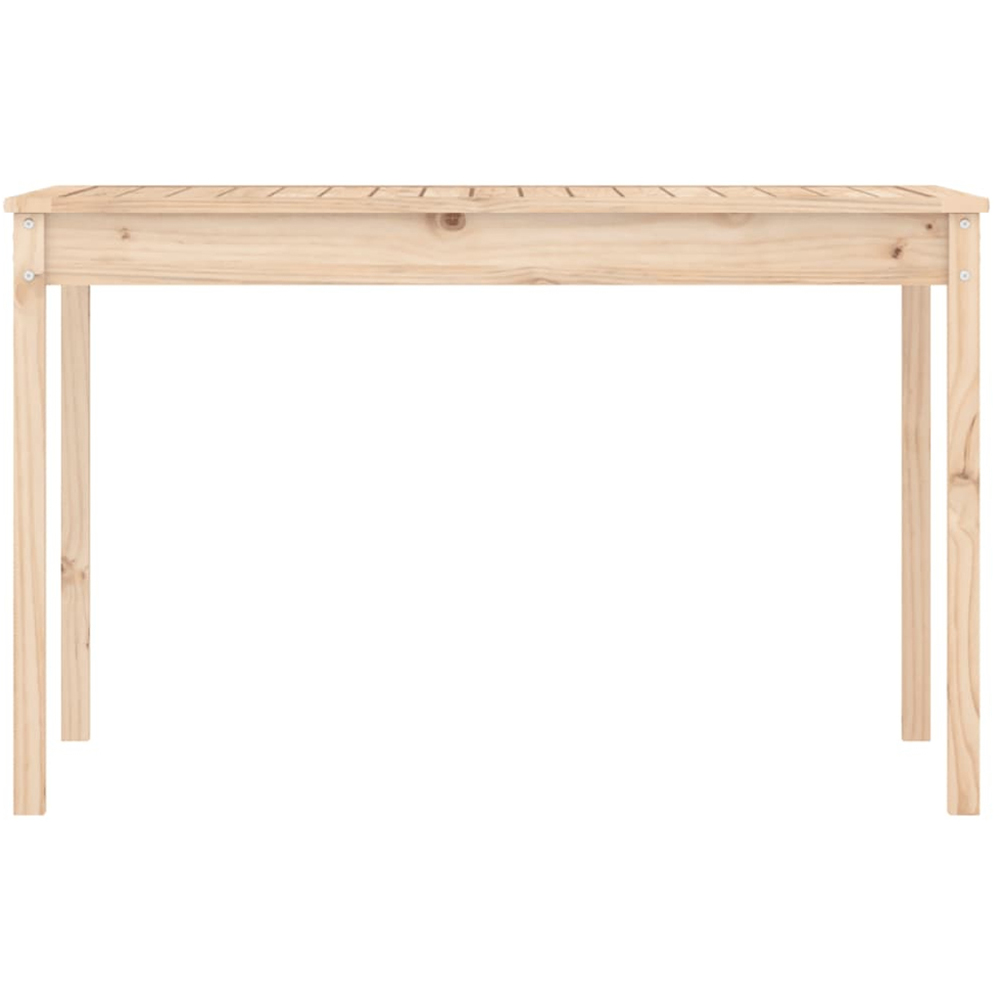 vidaXL 4 Seater Solid Pine Wood Garden Dining Table Natural Image 4