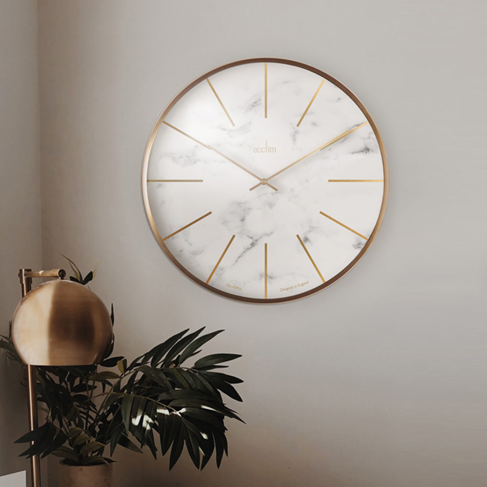 Acctim Luxe Marble Wall Clock 40cm Image 3