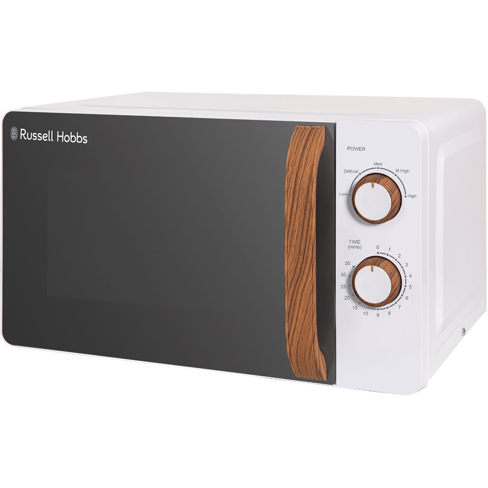 Russell Hobbs RHMM713-N White 17L Scandi Compact Manual Microwave 700W Image 1