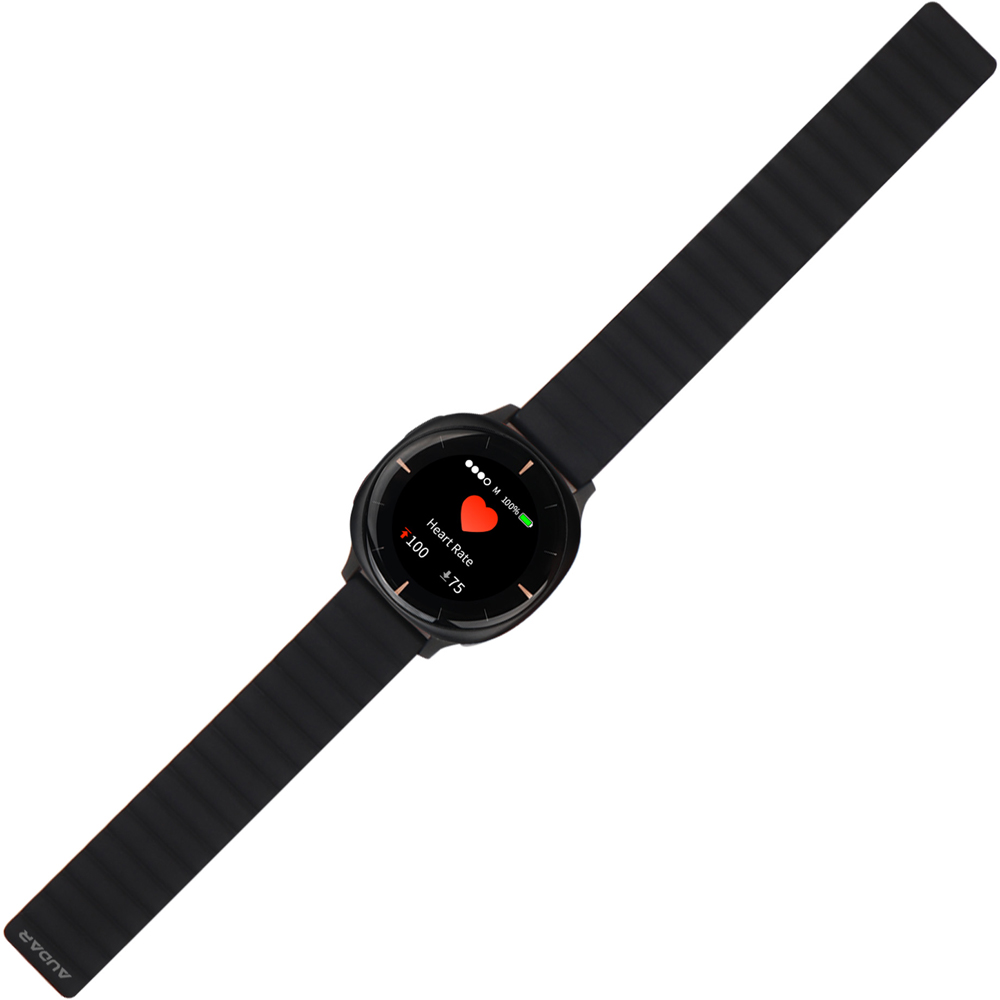 Audar E2-CB Charcoal and Black IoT Vital Sign Monitor Watch with Fall Detection and GPS SOS Alerts Image 3
