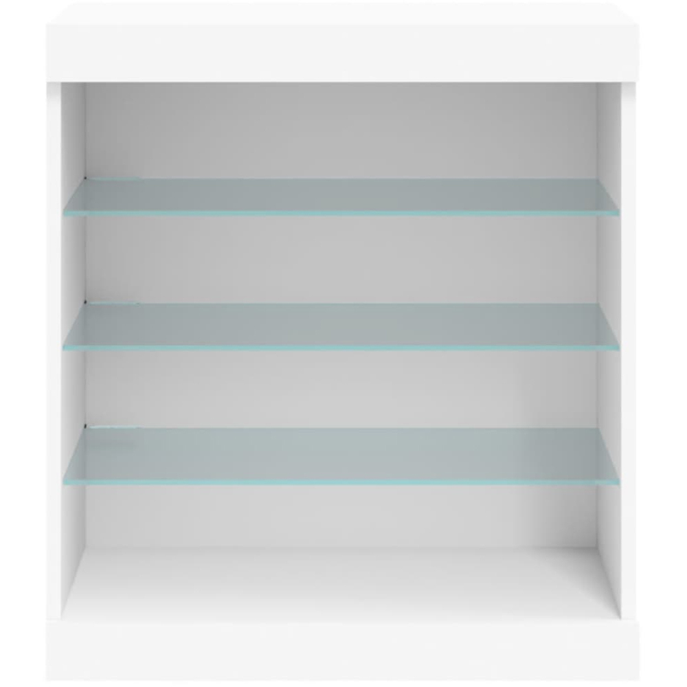 vidaXL 4 Shelf White LED Sideboard Image 5
