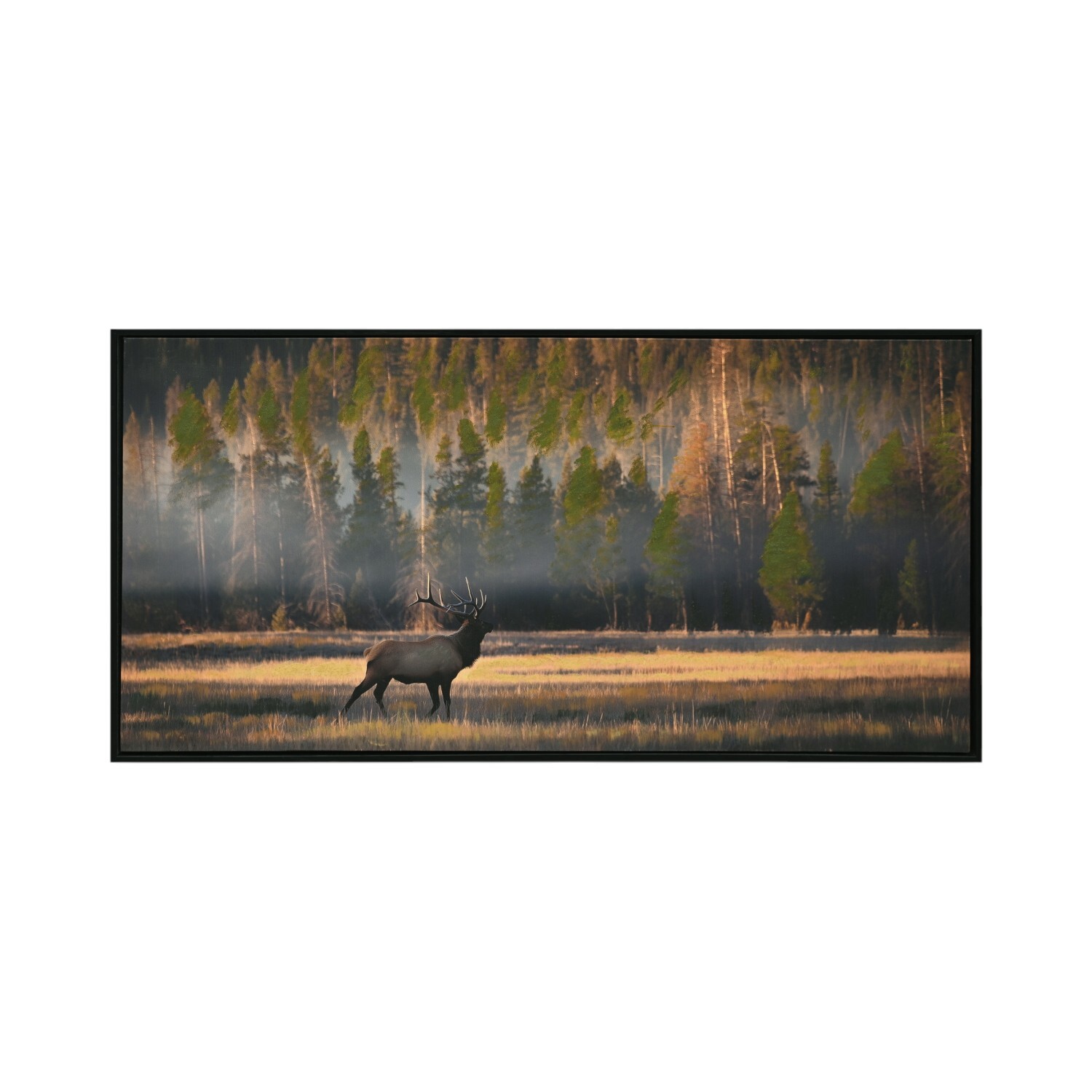 Riverland Moose Hand Painted Canvas Brown Image 1