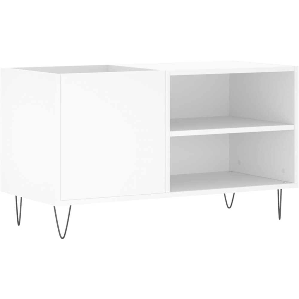vidaXL 2 Shelf White Record Cabinet Image 2