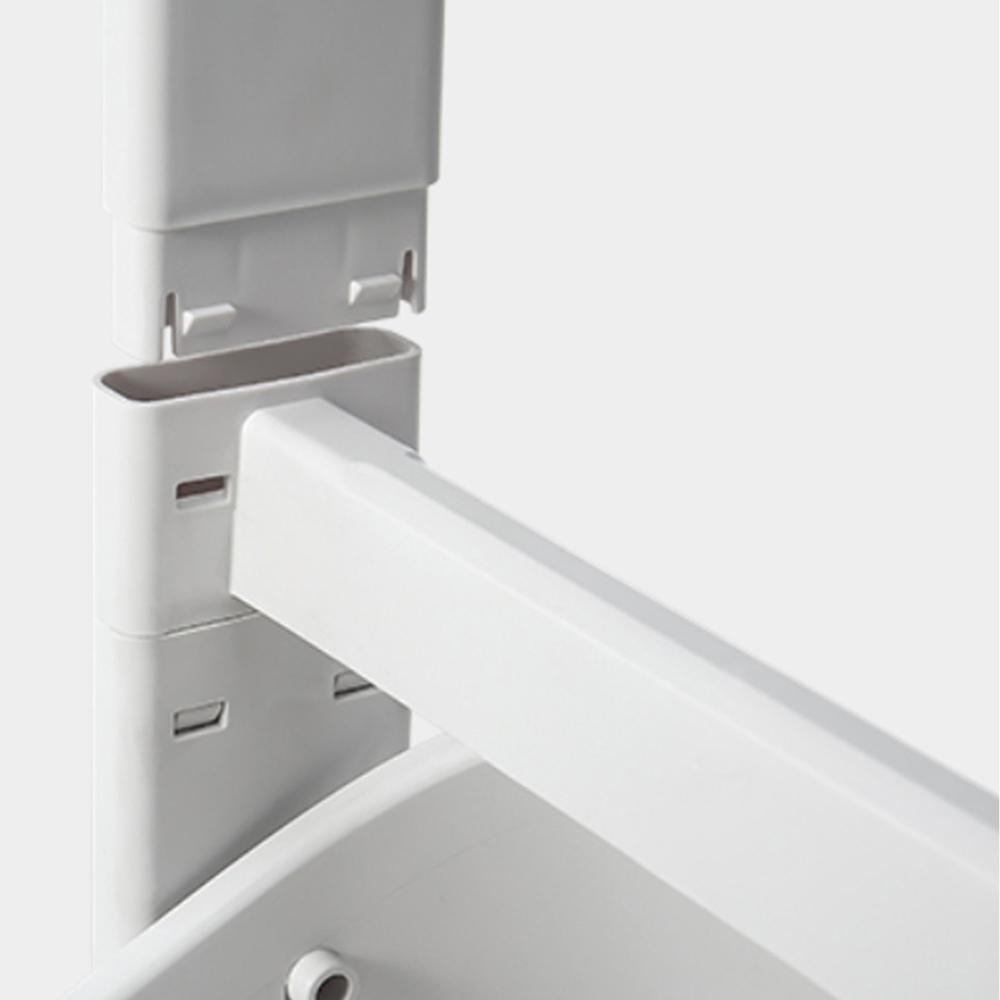 Living and Home 2 Basket Bathroom Clothes Laundry Basket with Wheels Image 4