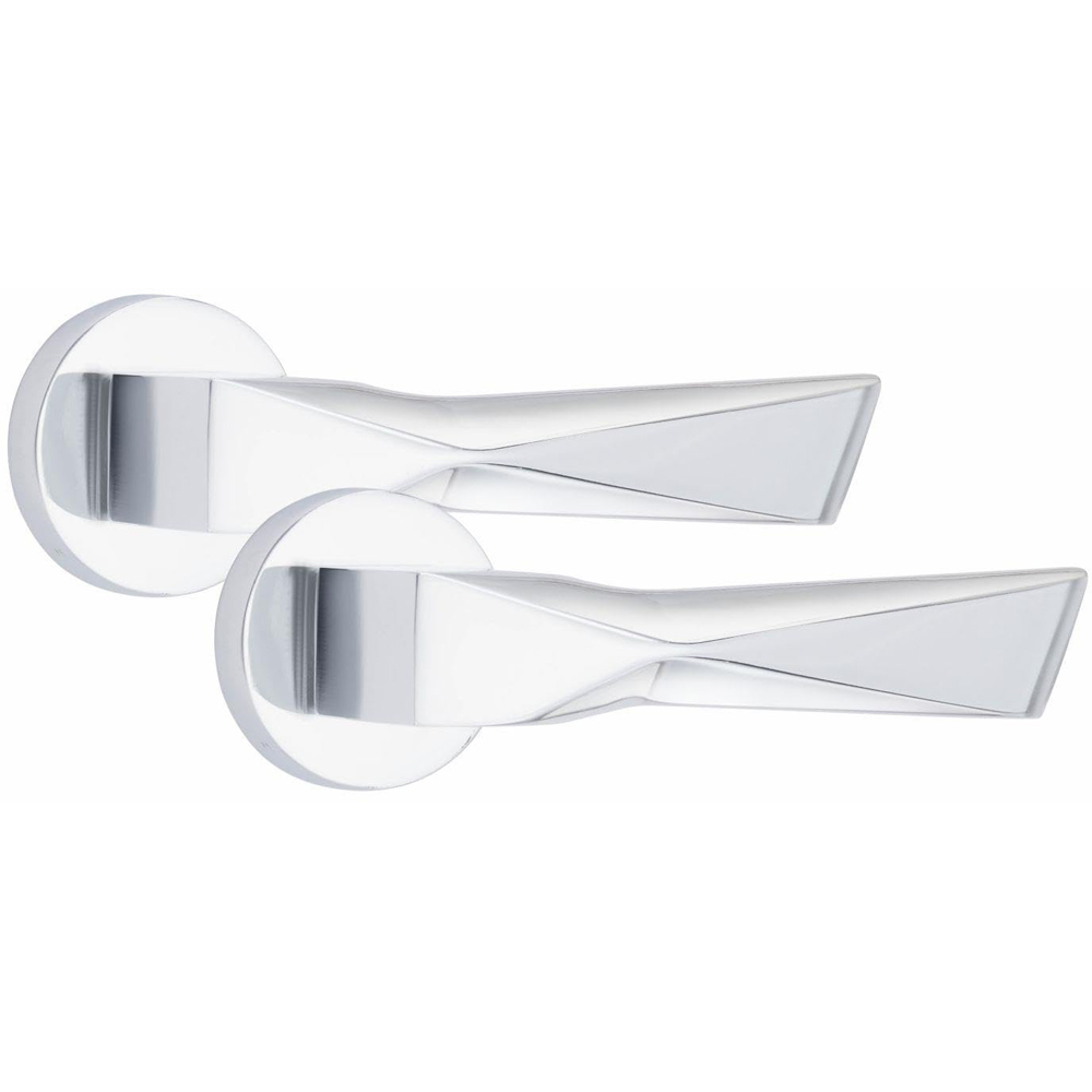 Golden Grace Modern Aura Polished Chrome Door Handles Set 4 Pack Image 2