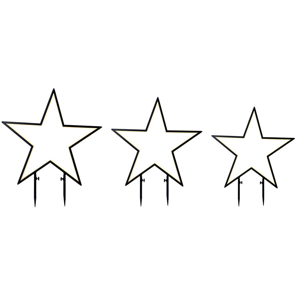 Pack of 3 LED Neon Star Stakes Image 2