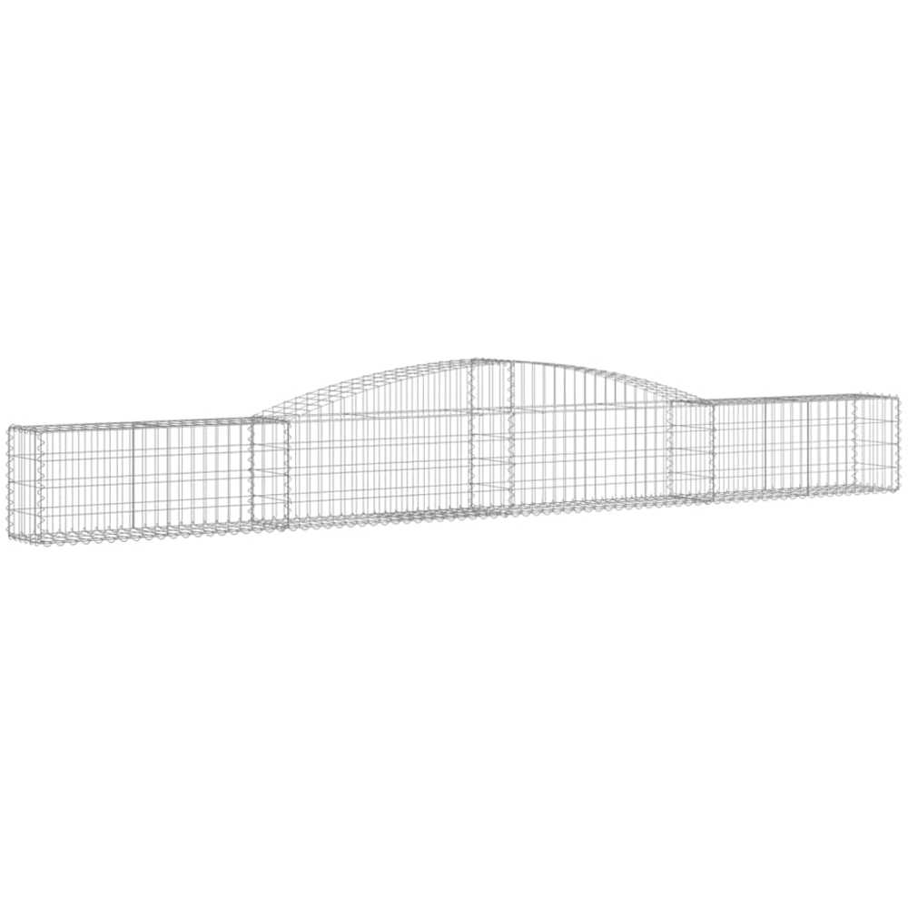 vidaXL Silver Galvanised Iron Gabion Basket 400 x 30 x 40/60cm 6 Pack Image 1