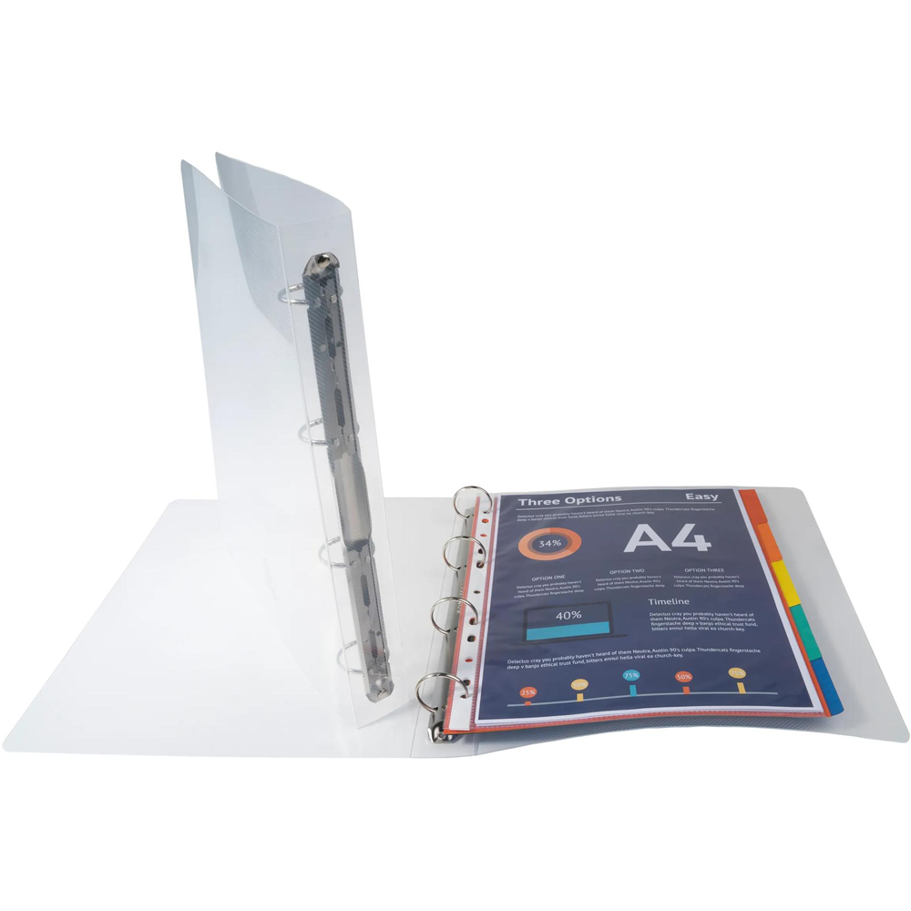 Exacompta Crystal A4+ 4R Ring Binder 3cm 20 Pack Image 2