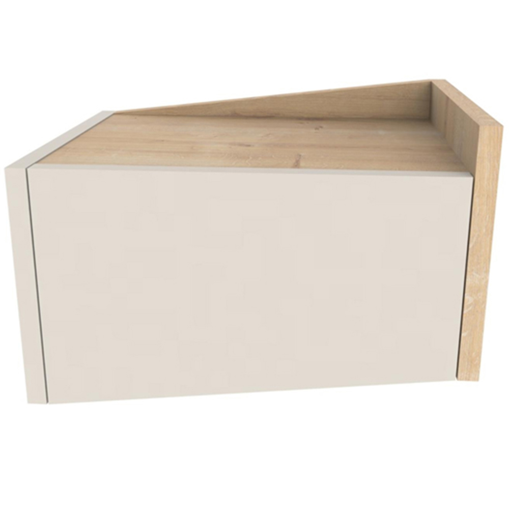 Decortie Diago Single Drawer Sapphire Oak Right Hand Wall Mounted Bedside Table Image 3