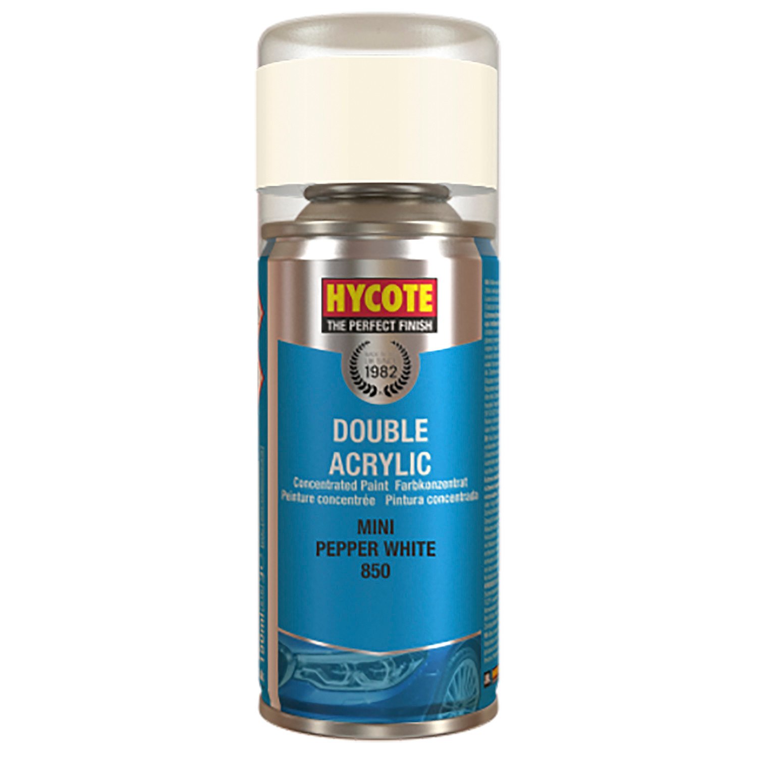Hycote Mini Double Acrylic Paint  - White Silver Image