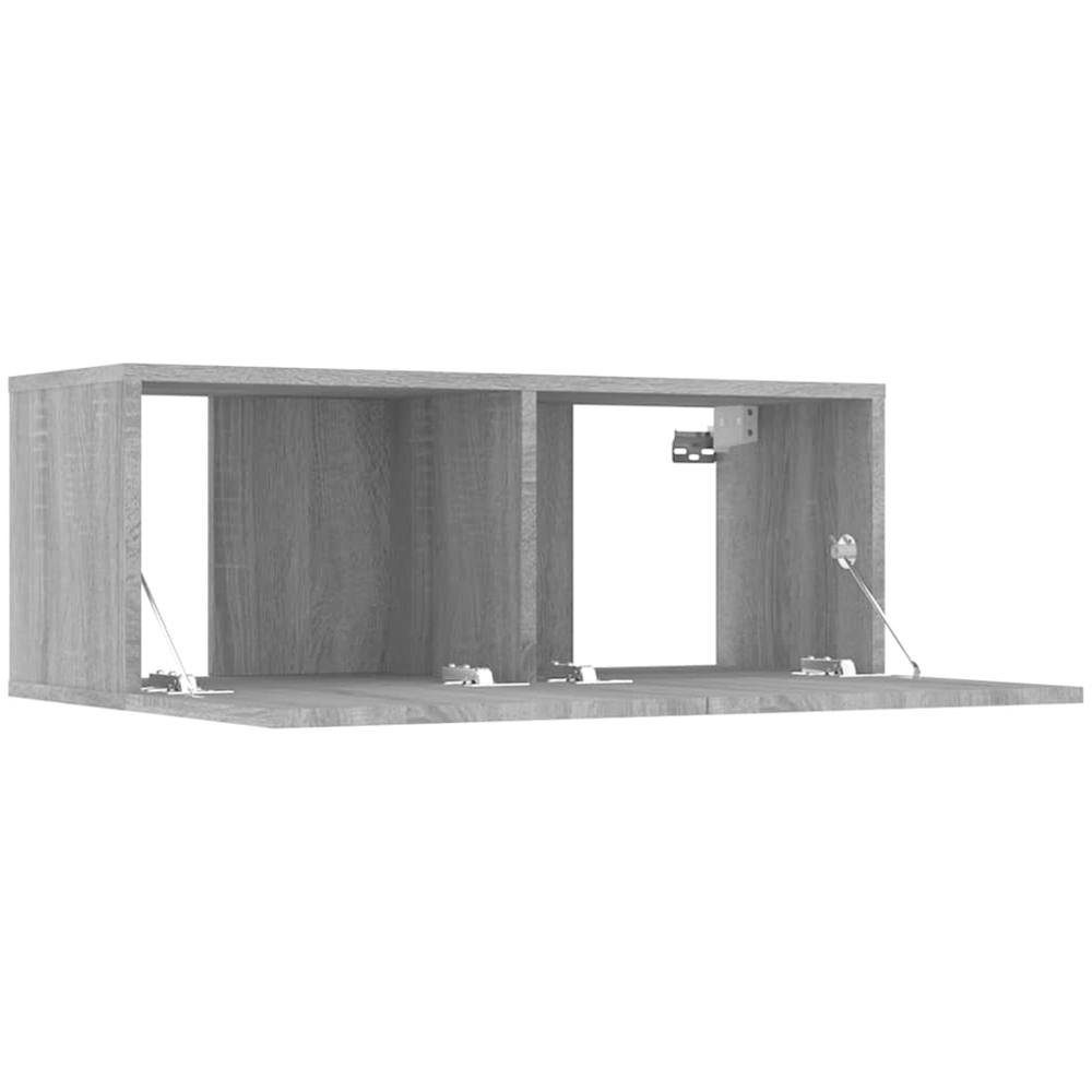vidaXL 2 Door Grey Sonoma Wall Mounted TV Cabinet Set of 2 Image 6