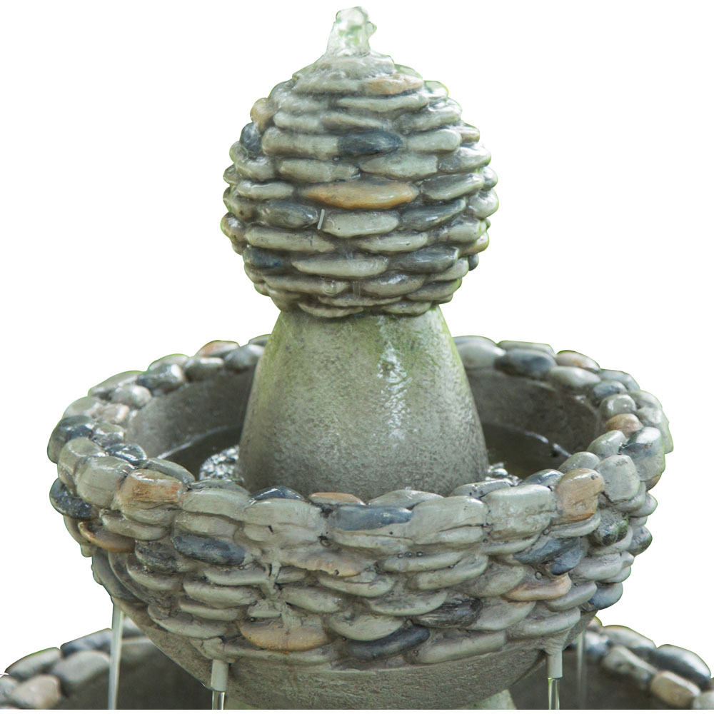 Teamson Home Outdoor Garden Zen 3-Tier Waterfall Fountain Image 4