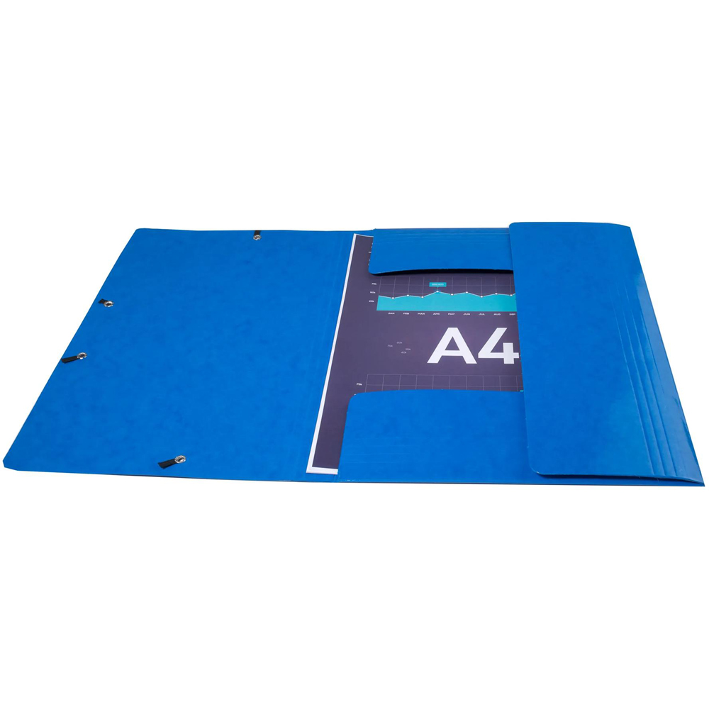 Exacompta Iderama A4 Assorted Colour Elasticated 3 Flap Folder 25 Pack Image 6