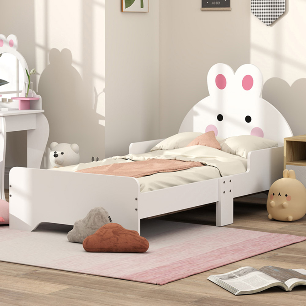 Tommy Toys White Rabbit Toddler Bed Image 1