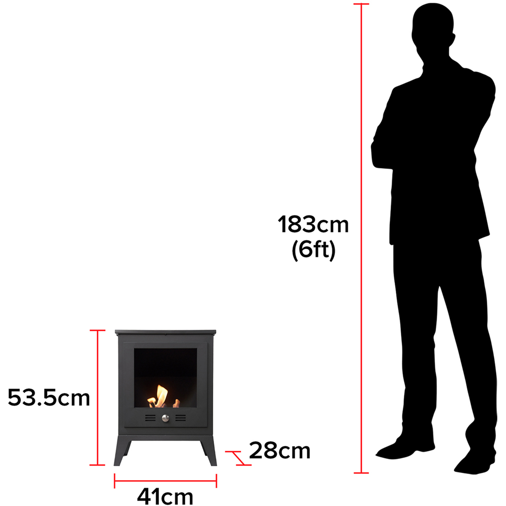 Sureflame Carino Black Bio Ethanol Stove 1000W Image 7