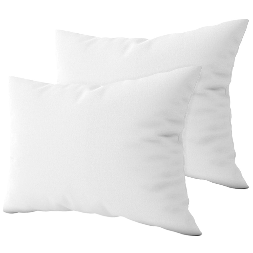 Serene White Brushed Cotton Pillowcases 2 Pack Image 1