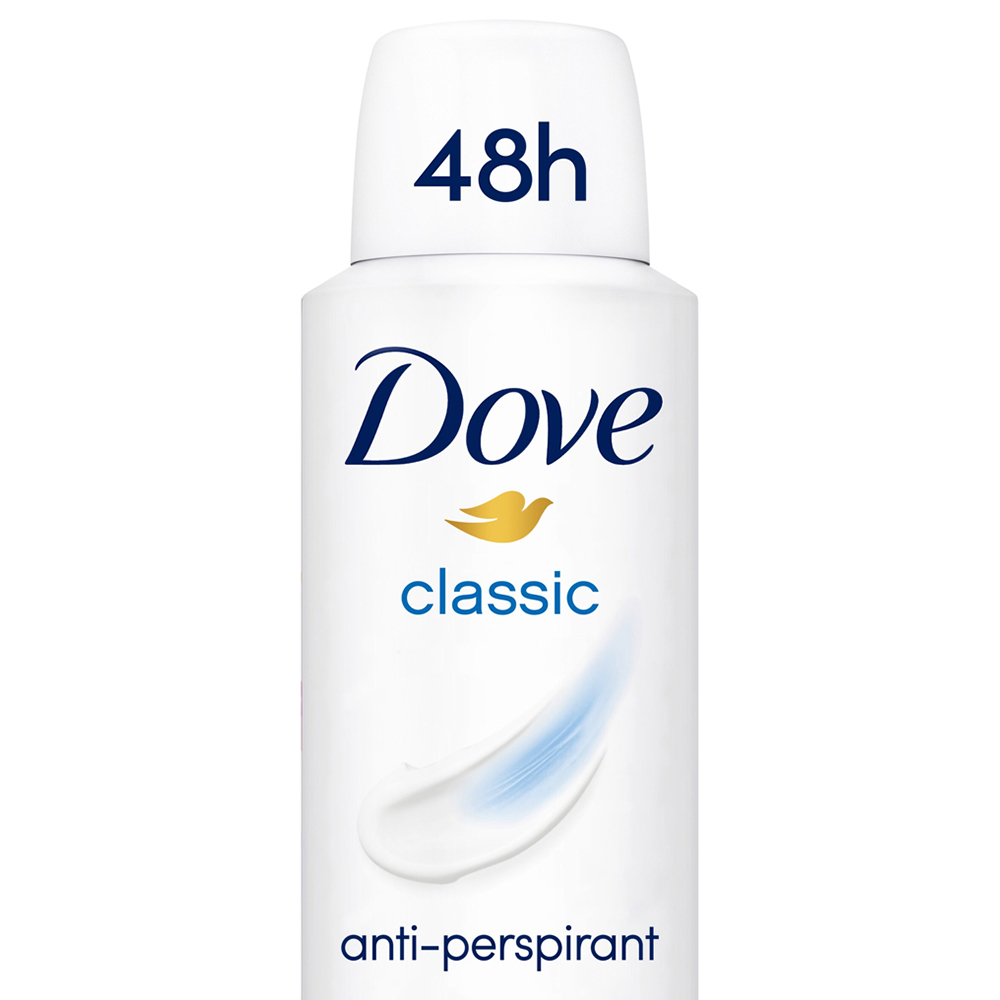 Dove Classic Antiperspirant Deodorant Spray 150ml Image 2