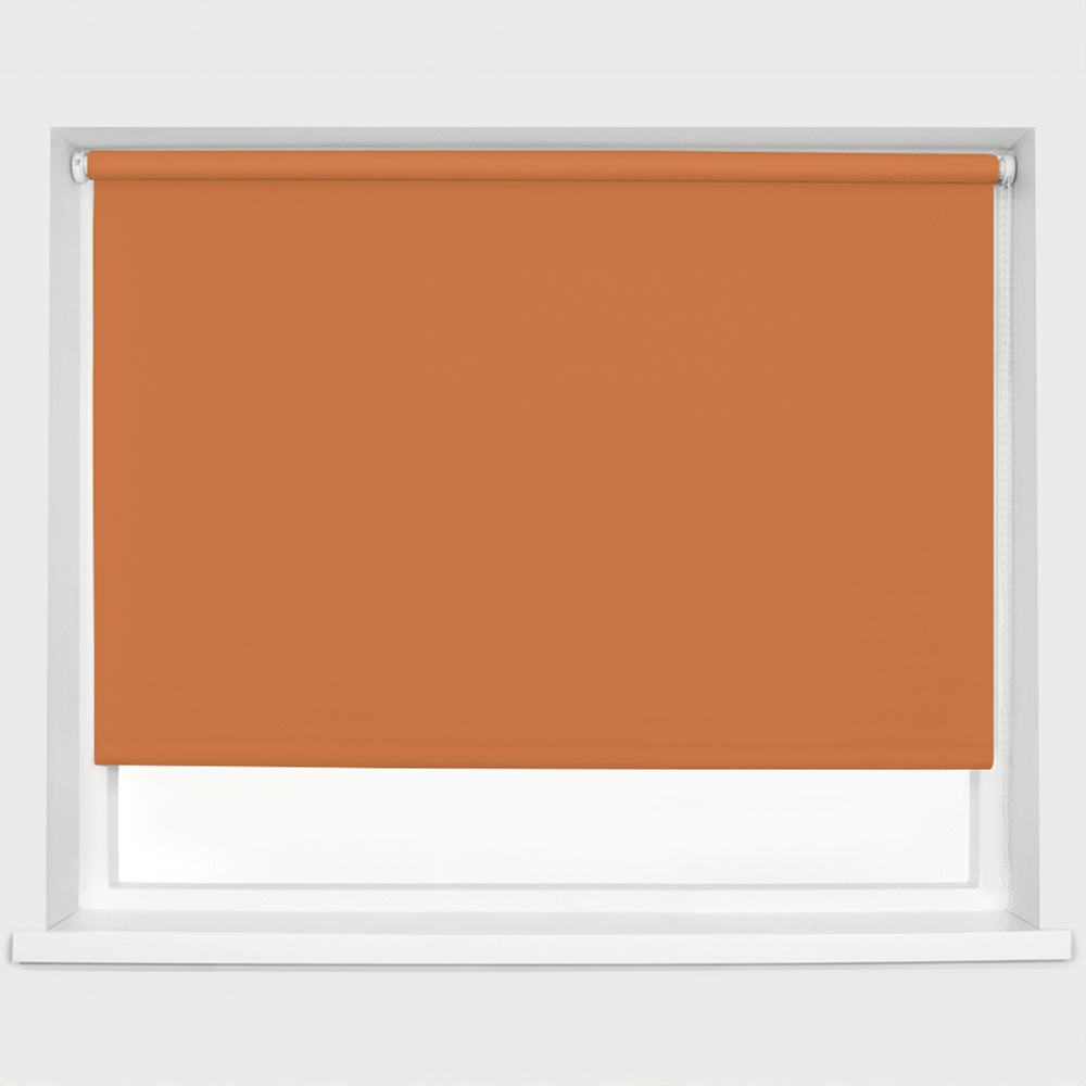 Caecus Blackout Roller Blinds Burnt Orange 180cm x 120cm Image 1