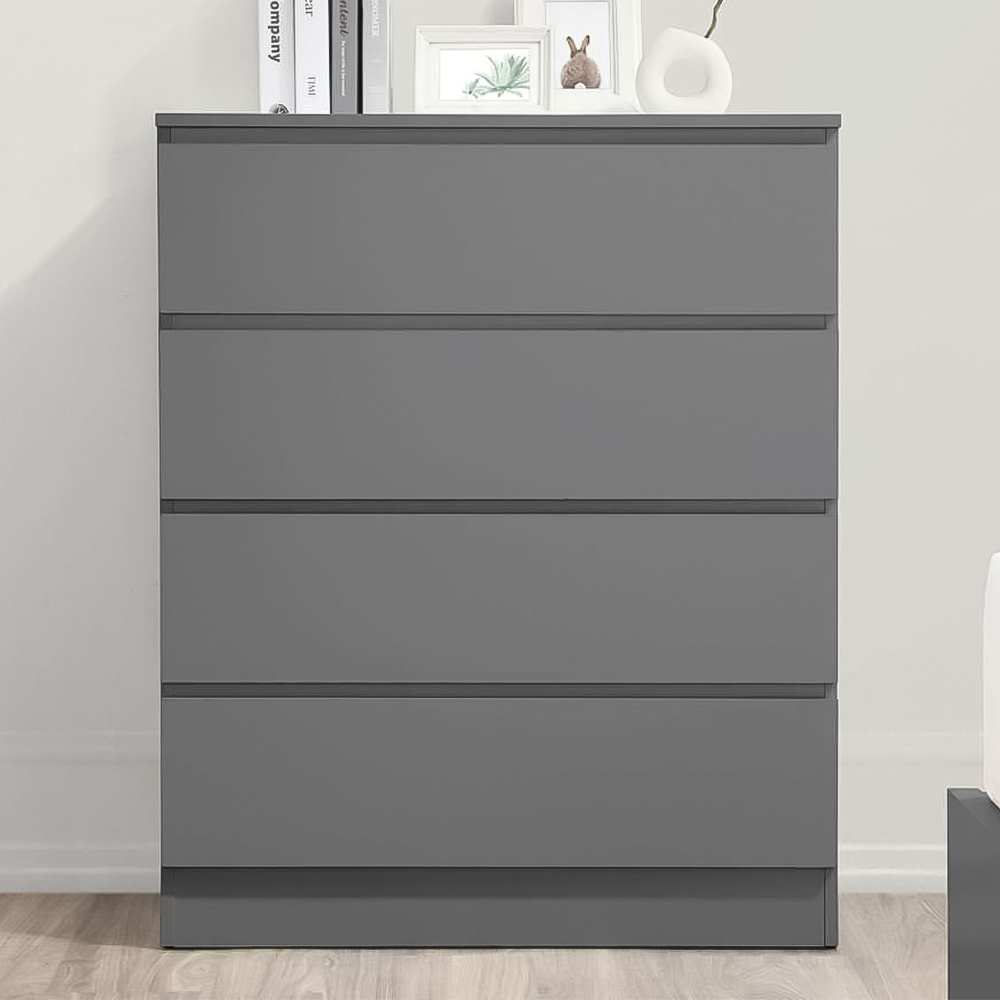 Oslo 4 Drawer Grey Chest of Drawers Image 1