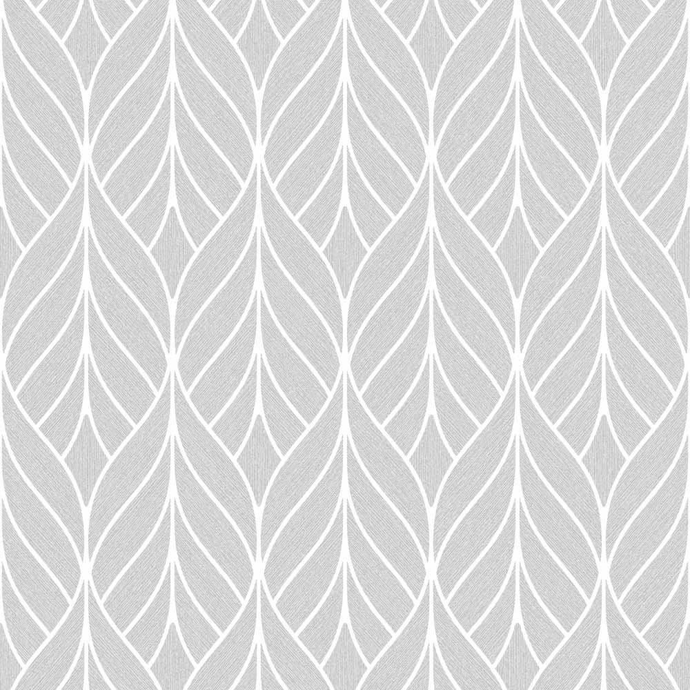 Muriva Blake Wave Grey and White Wallpaper Image 1