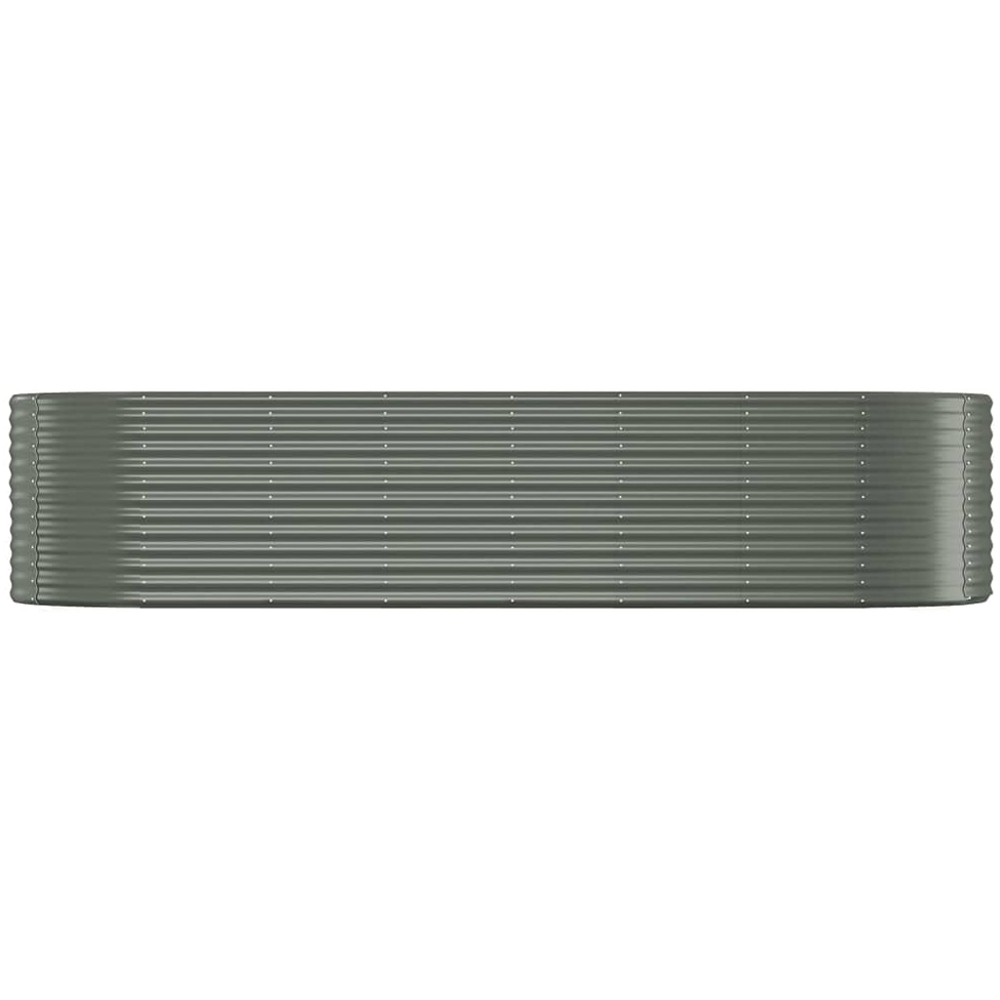 vidaXL Grey Galvanised Steel Raised Garden Bed 322 x 100 x 68cm Image 2