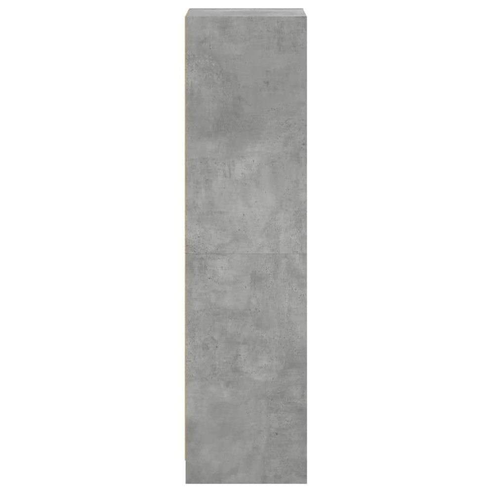 vidaXL 2 Glass Door Concrete Grey Highboard Image 7