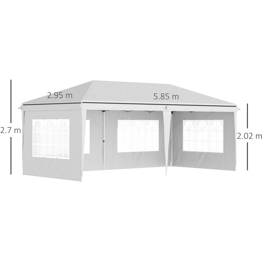 Outsunny 3 x 6m White Heavy Duty Gazebo Image 8